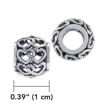 Heart Knot Sterling Silver Bead TBD197 - Jewelry
